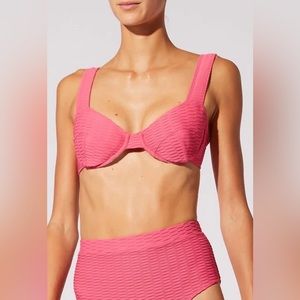 Solid & Striped The Lilo Chain Rib Strawberry Bikini Set